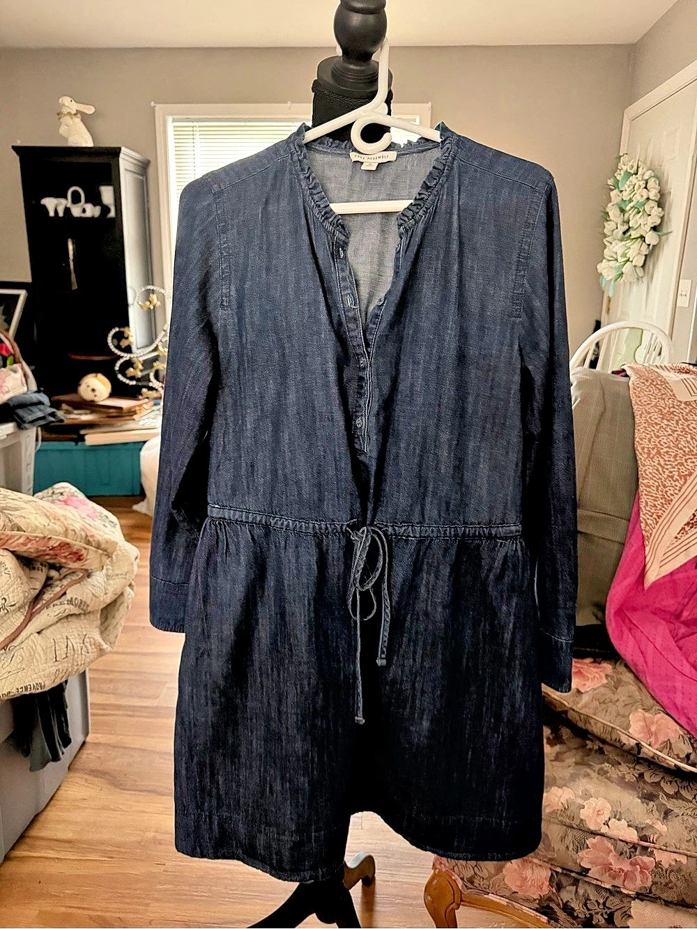 Free Assembly Denim Mini Dress Size Medium Like New
